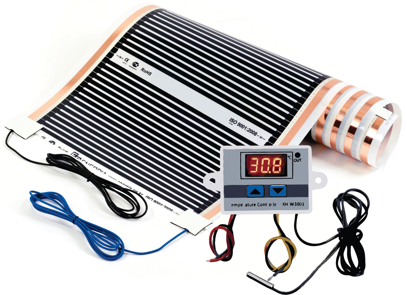 Sistem incalzire cusca caini / incalzire cusca pisici , 0.5mp, 160W/mp + termostat comanda