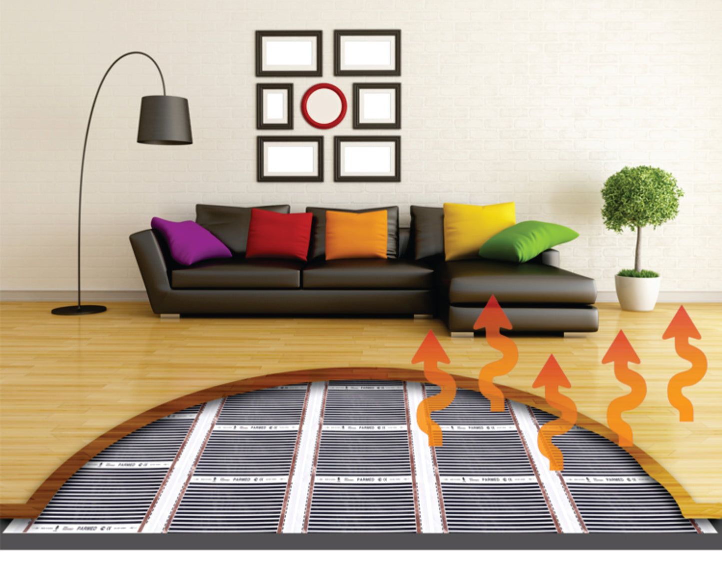 Kit incalzire pardoseala cu film incalzire 160W/mp+termostat digital WIFI, pentru 8.00mp