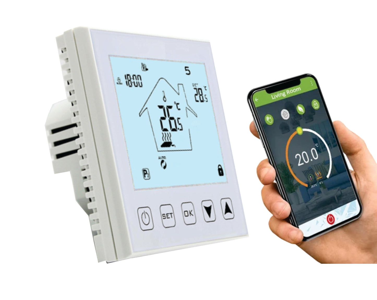 Kit incalzire pardoseala cu film incalzire 160W/mp +termostat digital WIFI, pentru 3.00 mp