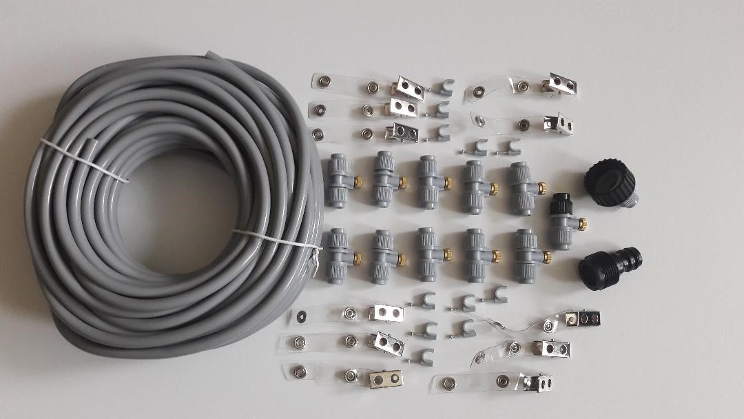 Kit racire terasa : kit racire 20m, 10duze pulverizare din alama - STOC EPUIZAT -