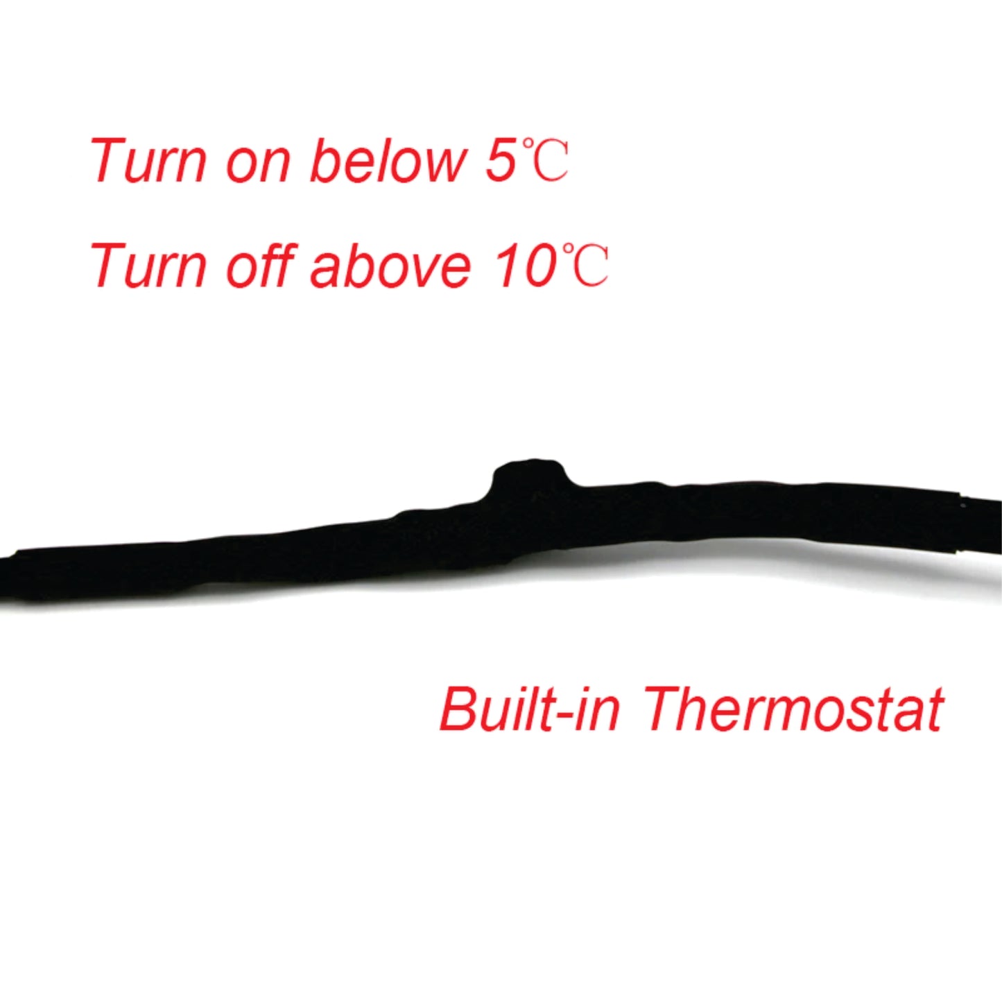 Cablu autoreglabil antiinghet conducte 10W/m - Cablu degivrare 1m, cu termostat si stecher