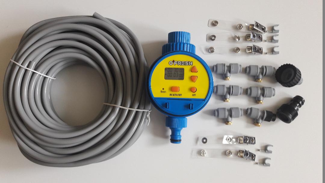 Set racire exterioara terase : Kit 12.5m racire exterioara terasa + temporizator apa -STOC EPUIZAT-