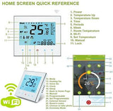 Cronotermostat WIFI,  digital programabil, butoane tactile, pentru  incalzire in pardoseala + panouri infrarosu