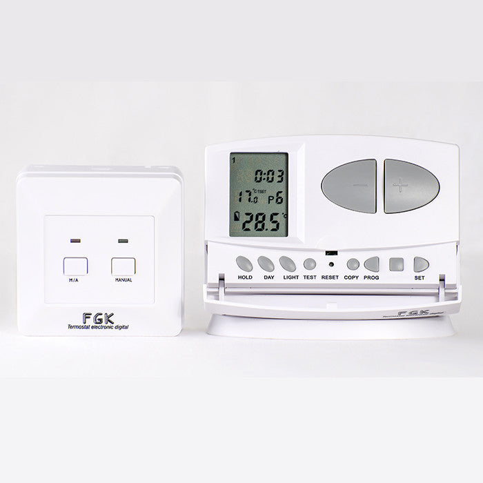 STOC EPUIZAT _ Termostat wireless pentru comanda panourilor radiante in infrarosu, digital, programabil, tip FGK C7 - RF