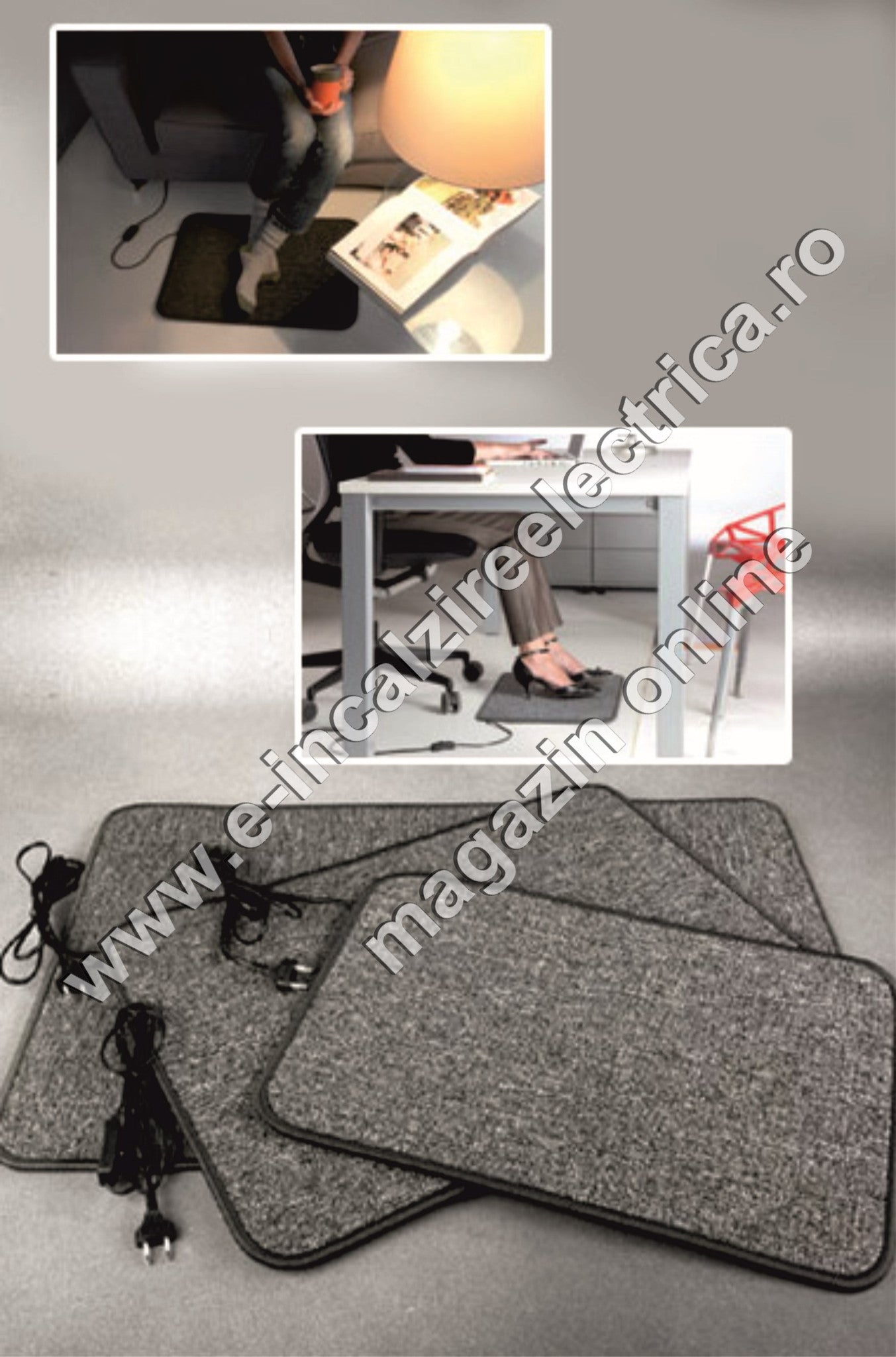 Covoras incalzitor pentru picioare, din mocheta, dimensiune 60 x 85 cm