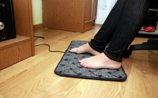 Covoras incalzitor cu fibra de carbon, pentru picioare, din mocheta, dimensiune 36 x 56 cm, 45W, 42grdC