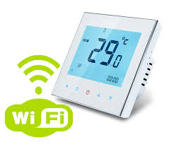 Cronotermostat WIFI, digital programabil, butoane tactile, pentru comanda sistemelor electrice de incalzire in pardoseala + panouri infrarosu _ STOC EPUIZAT