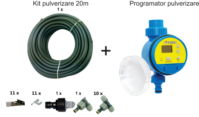 Set racire exterioara terase : Kit racire exterioara 20m + temporizator apa - STOC EPUIZAT -