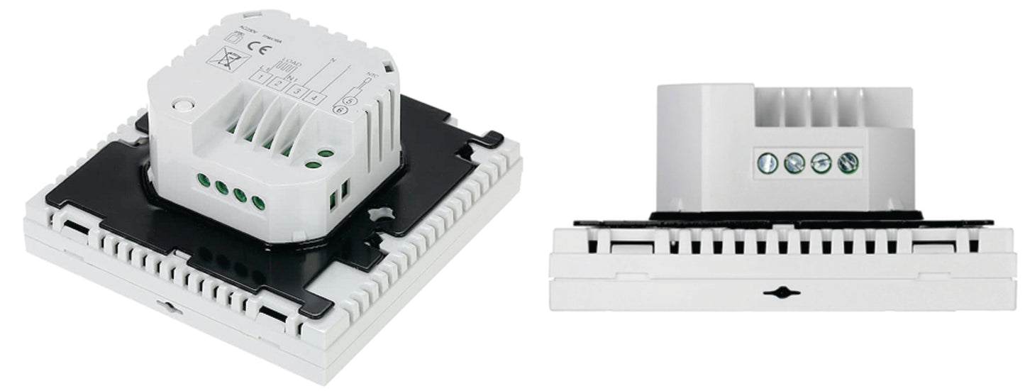 Termostat digital programabil, butoane tactile, pentru comanda sistemelor electrice de incalzire in pardoseala + panouri infrarosu