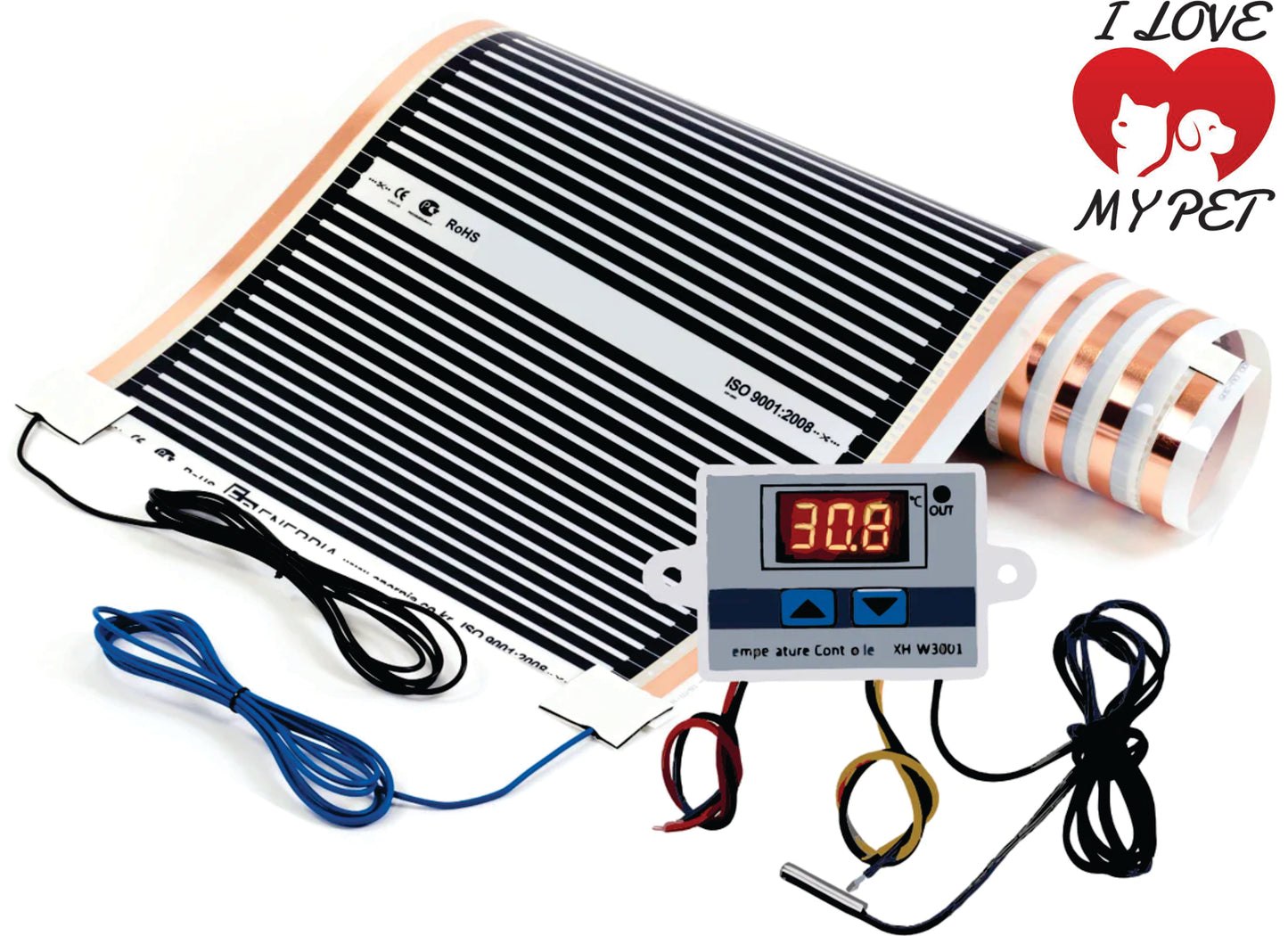 Sistem incalzire cusca caini / incalzire cusca pisici , 0.5mp, 130W/mp + termostat comanda