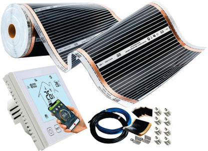 Kit incalzire pardoseala cu film incalzire 160W/mp +termostat digital WIFI, pentru 1.50 mp