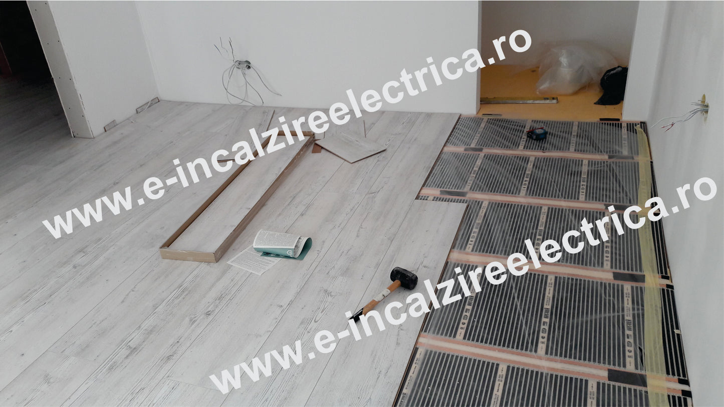 Kit incalzire pardoseala cu film incalzire +termostat digital, pentru 12.50 mp
