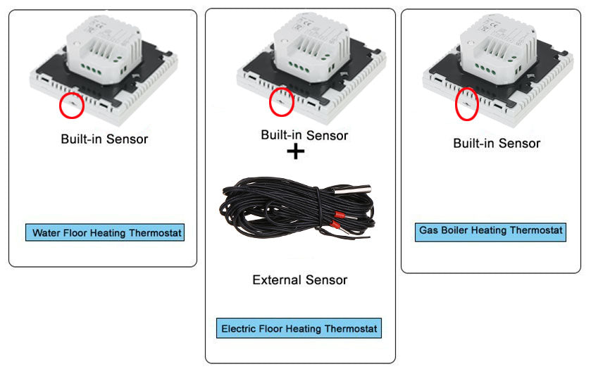 Termostat WIFI,  digital programabil, butoane tactile, pentru comanda sistemelor electrice de incalzire in pardoseala + panouri infrarosu