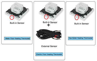 Termostat WIFI,  digital programabil, butoane tactile, pentru comanda sistemelor electrice de incalzire in pardoseala + panouri infrarosu