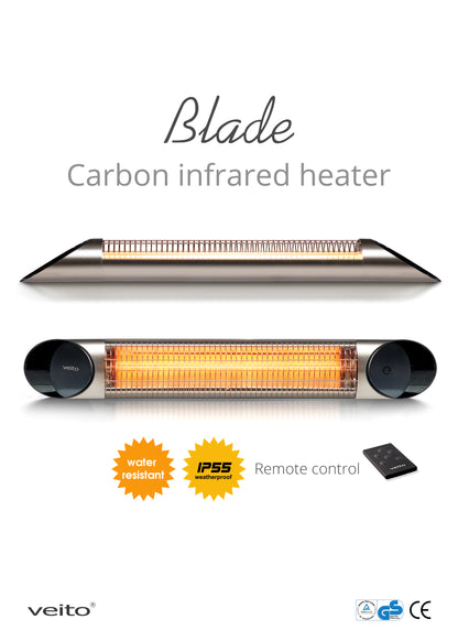 Panou radiant infrarosu Veito BLADE 2500 W, patru trepte de putere + telecomanda